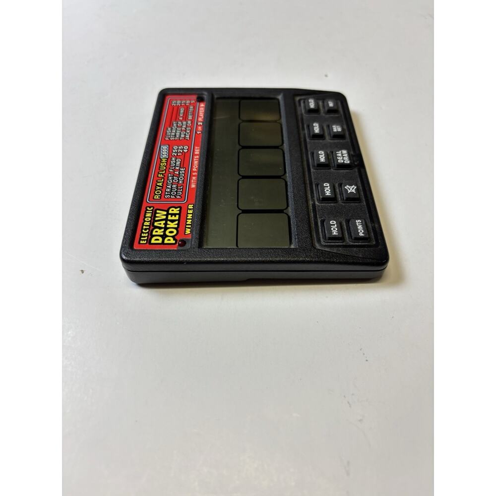 Vintage Royal Flush 5000 Electronic Draw Poker Hand Game Radio Shack. Works - Picture 5 of 11
